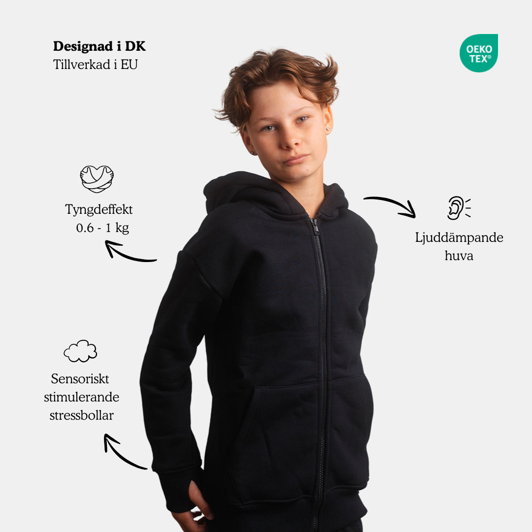 Hugz Signatur ZIP Tyngdhoodie™ BARN